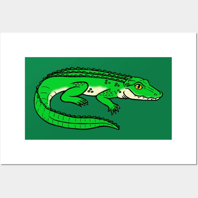 Lil' Gator Wall Art by HonuHoney